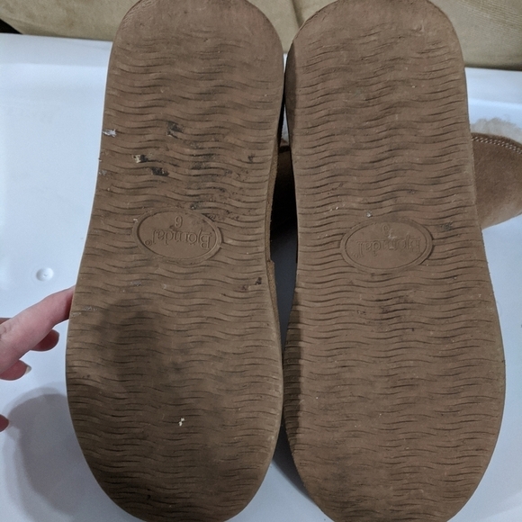 Bjorndal Joey Brown Tan Leather and Wool Sherpa Lined Boots - size 6 - Picture 7 of 7